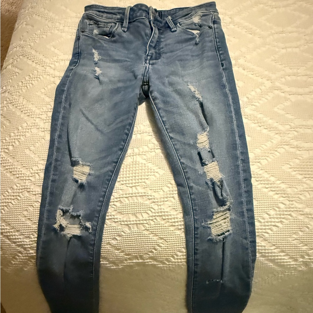 Abercrombie- Stylish Blue Distressed Women's Jeans